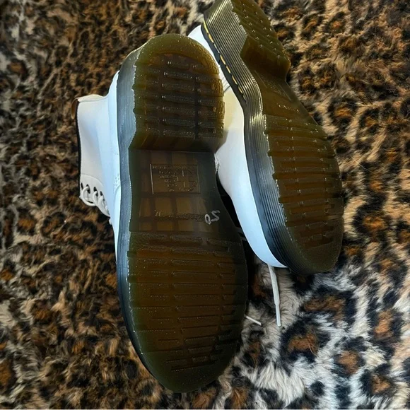 White Dr. Martens Combat Boots - Picture 5 of 5